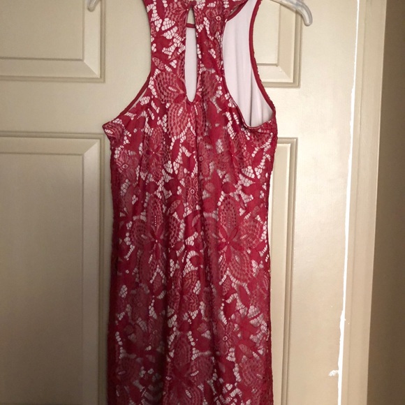 Express Lace Floral Contrast Sheath Dress Small - Picture 5 of 6